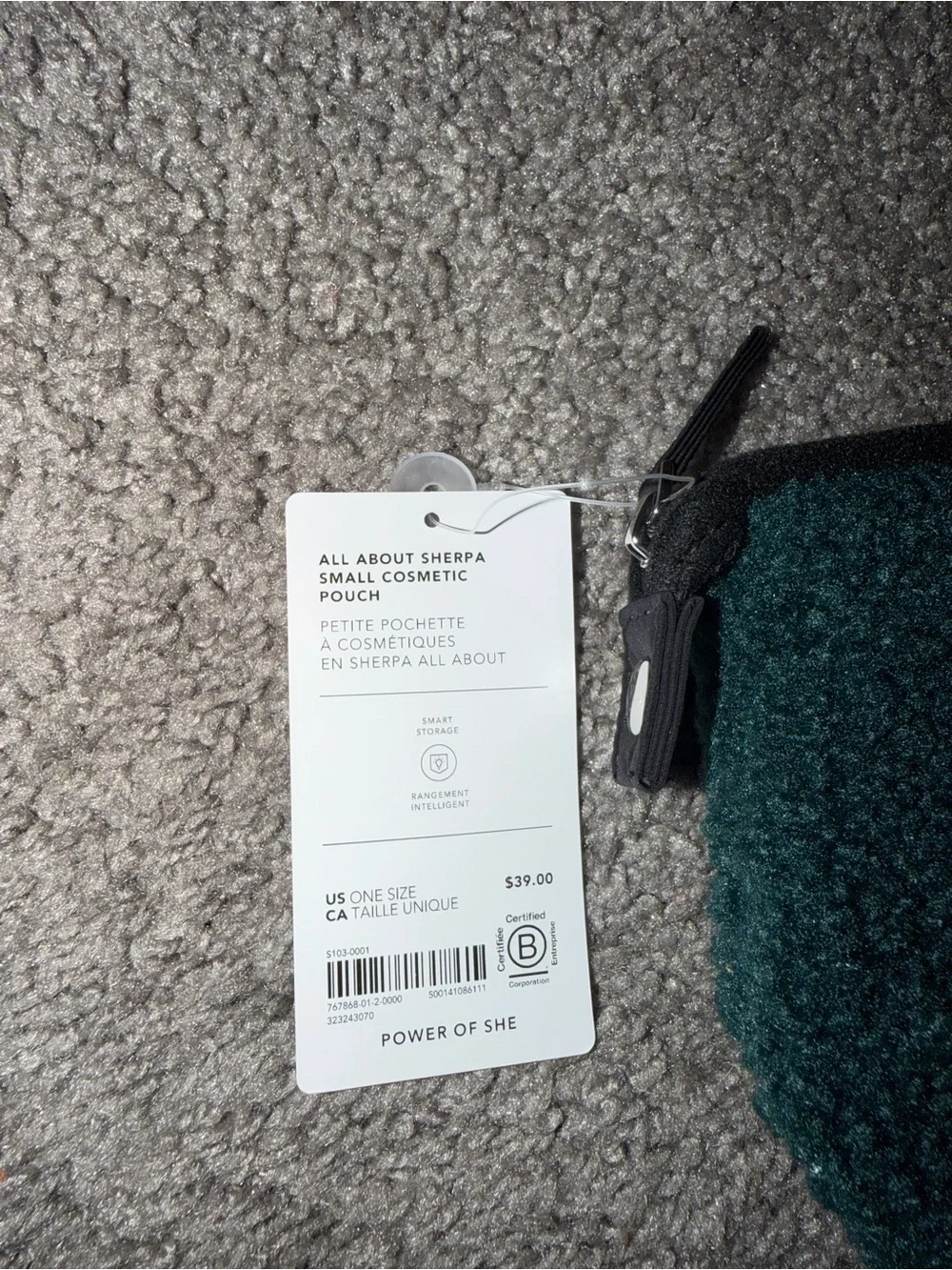 Athleta All About Sherpa Small Cosmetic Pouch